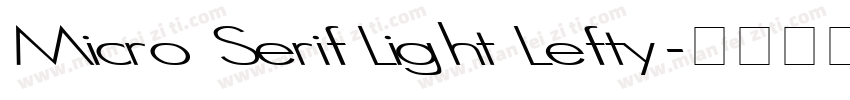 Micro Serif Light Lefty字体转换